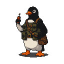 Pixel Art: pinguin terrorist