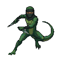 Pixel Art: reptile ninja