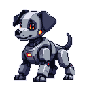 Pixel Art: robot dog