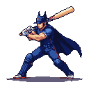 Pixel Art: Batsman shots animation