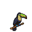 Pixel Art: set of isometric tropical animals