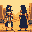 Pixel Art: Tibia outfit with Egyptian styles