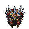 Pixel Art: set of unique fantasy rpg helmets - game assets