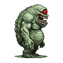 Menacing Cyclops: Red Eye, Jagged Teeth, Monstrous Aura