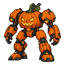 Pixel Art: pumpkin mech