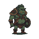 Pixel Art: troll warrior