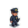 Isometric Police Officer: Authority & Retro Charm