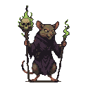 Pixel Art: create a rat necromancer