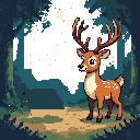 Pixel Art: Johnny from hotel Transylvania and chopper as a deer from on...