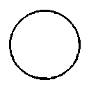 A faint, incomplete gray circle composed of scattered dots and broken arcs on a black background.