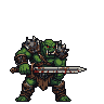 Pixel Art: orc attacks