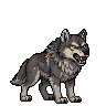 Pixel Art: set of wolf characters