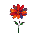 Pixel Art: all color flowers