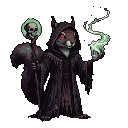 Pixel Art: squirrel necromancer