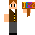 Pixelated figure in white shirt, brown vest, and gray trousers holds a colorful "JEZ" sign.