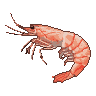 Pixel Art: shrimp
