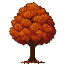 Pixel Art: autumn tree