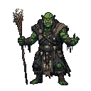Pixel Art: orc shaman