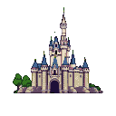 Pixel Art: disney castle (generated with AI by sandacz).