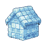 Pixel Art: cute ice cube small house