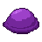 Isometric purple slime creature with rounded form.