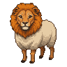 Pixel Art: sheep with lion head