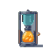 Pixel Art: Nuclear reaction machine with glass
