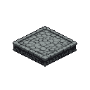 Isometric stone platform with textured cobblestone surface and layered base.