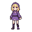 Melancholy Girl in Purple Tunic | Retro Game Style