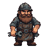 Pixel Art: dwarf engineer