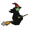 Pixel Art: Generate a simple image of a witch wearing a wizard hat and ...