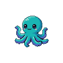 Pixel Art: octopus kawaii cool