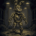 Pixel Art: Springtrap Realista (generated with AI by Tynvar Spirit).