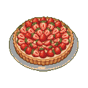 Pixel Art: strawberry tart