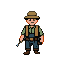 Pixel Art: npc fisherman