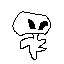 Ghostly Figure: White on Black Minimalism