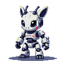 Pixel Art: Cria bonecos de robô em 2D posso andar (generated with AI by Orifira Sylph).