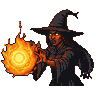 Witch's Fiery Magic: Dark Power Unleashed