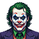 Pixel Art: Joker (generated with AI by Nymlith Wyrm).