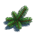 This pixelated pine sprig looks like it's ready to drop some festive puns, or maybe just get lost in a retro adventure.