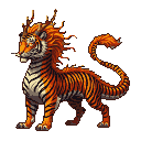 Pixel Art: tiger dragon