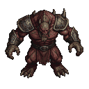 Pixel Art: diablo style monster: behemoth 3/4 top-down perspective