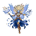 Pixel Art: thunder pixie woman (generated with AI by pixie.haus).