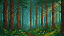 Pixel Art: forrest background