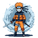 Pixel Art: Naruto (generated with AI by Hathithor Shadowcaster).