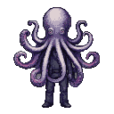 Pixel Art: character with octopus instead of head