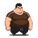 Pixel Art: fat fighter character
