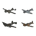 Pixel Art: Generate 2D assets of World War II-style reconnaissance airc...