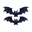 Pixel Art: Bats with angular wings