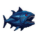 Pixel Art: big tuna monster